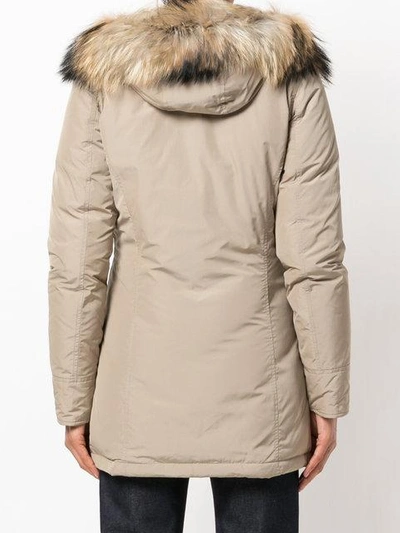 Shop Woolrich Luxury Arctic Parka Coat - Neutrals