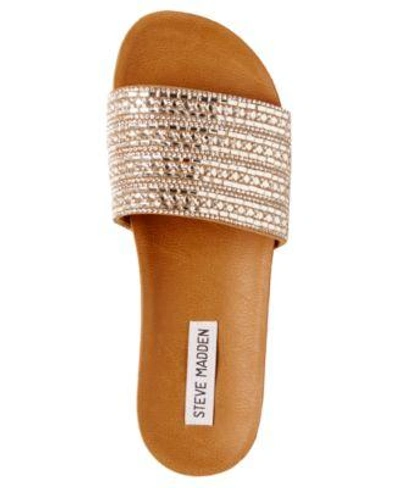 Shop Steve Madden Women's Dazzle Embellished Sandals In Rhinestone