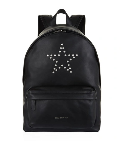 Shop Givenchy Small Leather Star Stud Backpack In Black