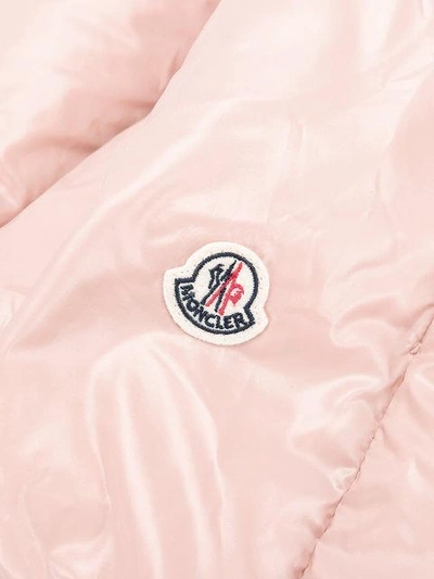 Shop Moncler Cross Padded Scarf In Pink