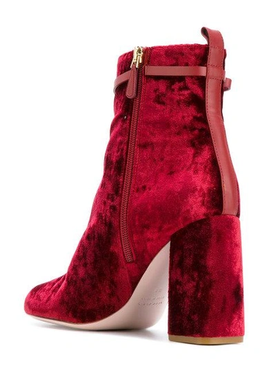 Shop Red Valentino Velvet Ankle Boots