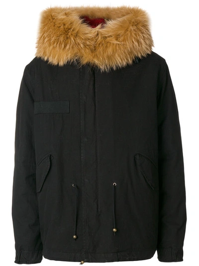 Mr & Mrs Italy Fur Lined Short Parka - Black