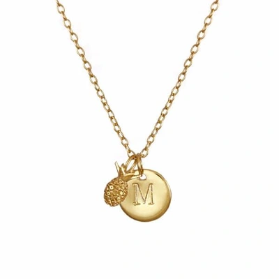 Gucci Pineapple & Initial Necklace