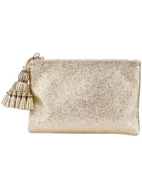 anya hindmarch gold clutch