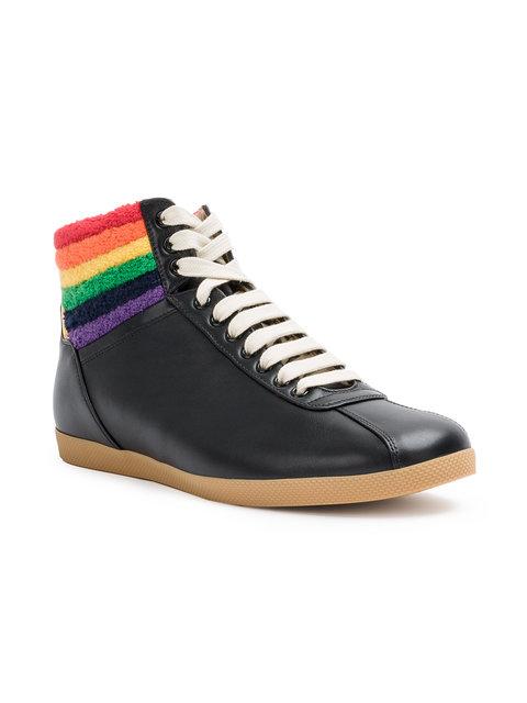 Gucci Rainbow Hi In Black | ModeSens