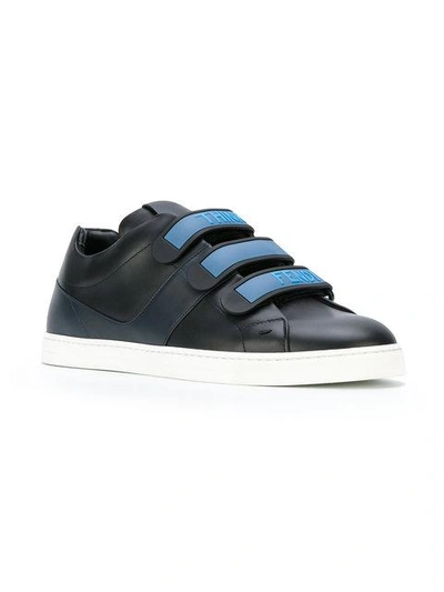 Shop Fendi Touch-fastening Sneakers - Black