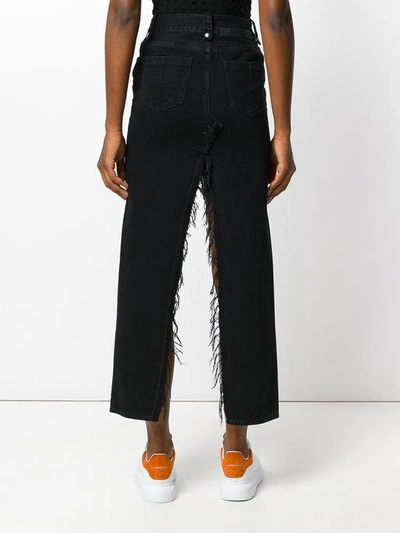 Ben Taverniti Unravel Project Double Slits Denim Skirt In Black