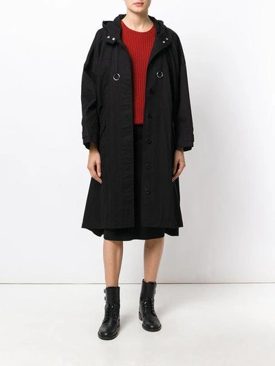 Shop Alexander Wang T Oversized Draped Coat In Black