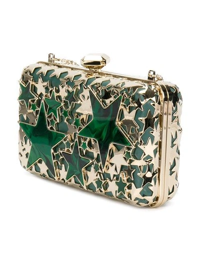 Shop Elie Saab Stars Clutch Bag In Metallic