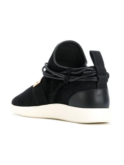 Shop Giuseppe Zanotti Hayden Mid-top Sneakers In Black