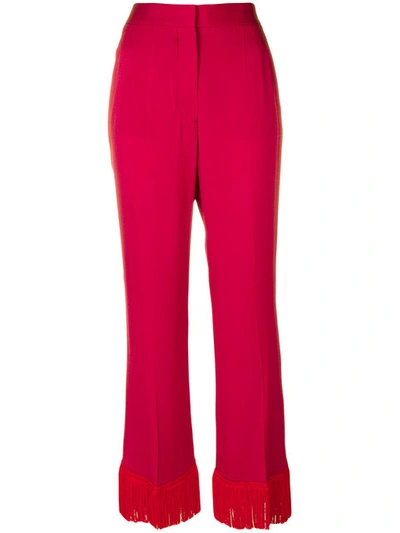Shop Stella Mccartney 'dessa' Fringe Trousers - Pink