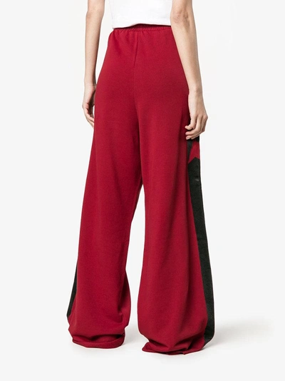 Shop Golden Goose Deluxe Brand Star Stripe Baggy Track Pants In Red