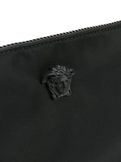 Shop Versace Medusa Palazzo Clutch Bag In Black