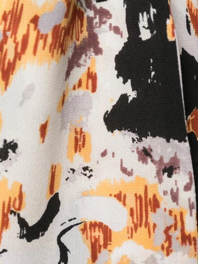 Shop Marni 'magma' Print Mock Neck Blouse In Multicolour
