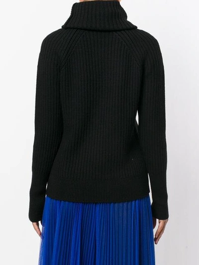 Shop Kenzo Cross Knit Sweater - Black