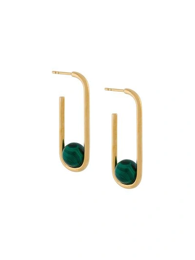 Shop Astley Clarke Marcel Oval Hoop Earrings - Metallic