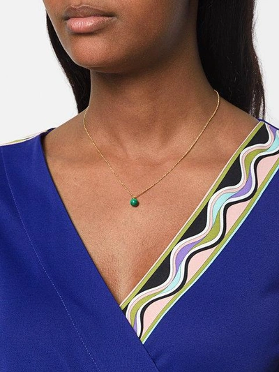 Shop Astley Clarke Malachite Peggy Pendant Necklace - Metallic