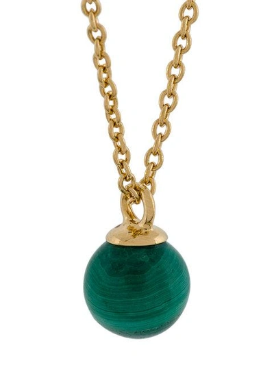 Shop Astley Clarke Malachite Peggy Pendant Necklace - Metallic