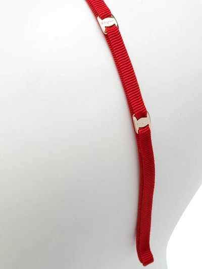 Shop Ferragamo Logo Engraved Hairband In Red