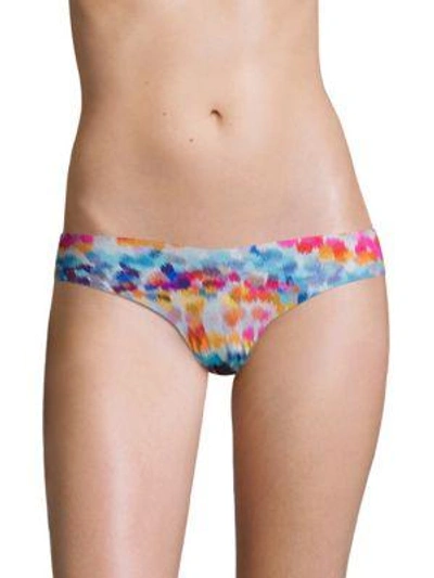 Shop Commando Printed Thong In Paint Dot