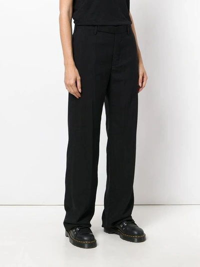 Shop Rick Owens High Waisted Trousers In Black