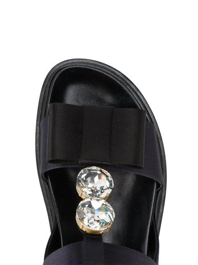 Shop Marni Fussbett Crystal Embellished Sandals