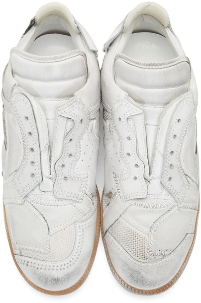 Shop Maison Margiela White Limited Edition Mixed Patchwork Sneakers