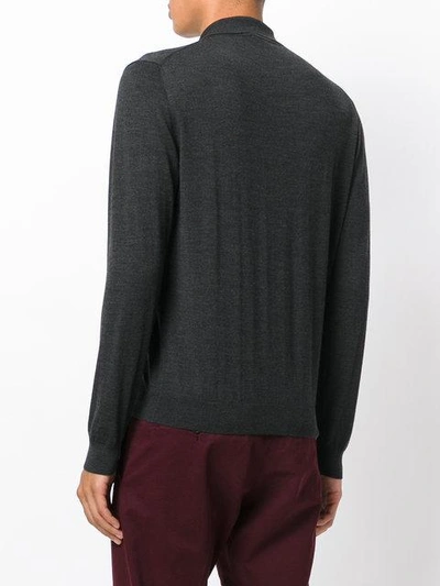 Shop Fashion Clinic Timeless Henley Jumper In Grey