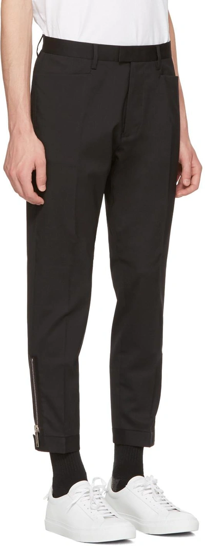 Shop Dsquared2 Black Chic Zip Trousers