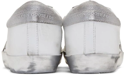 Shop Golden Goose White & Silver Superstar Sneakers