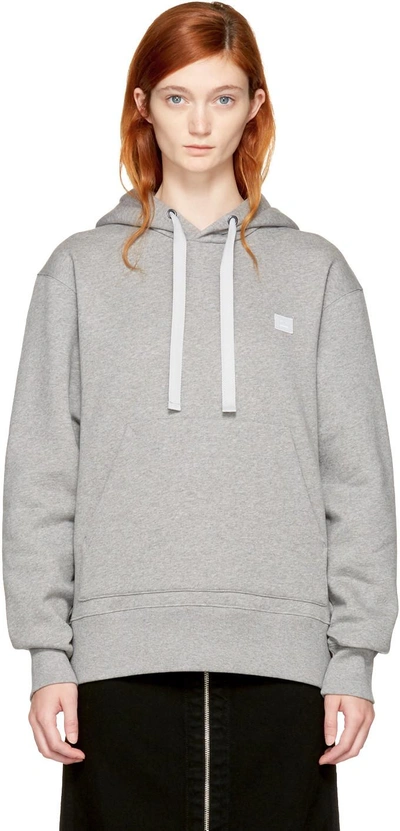 Shop Acne Studios Grey Ferris Face Hoodie