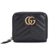 Gucci Black Mini Gg Marmont 2.0 Zip Around Wallet