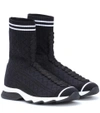 Fendi Black Stretch Sock High-top Sneakers