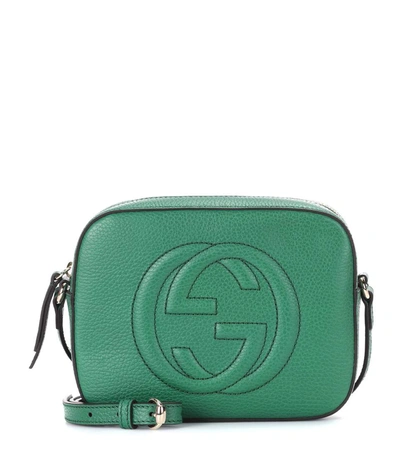 Gucci Soho Disco Textured-leather Shoulder Bag In Emerald Green Leather