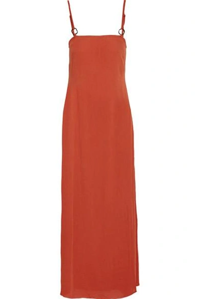Shop Solid & Striped Staud Calico Crinkled Gauze Maxi Dress In Brick