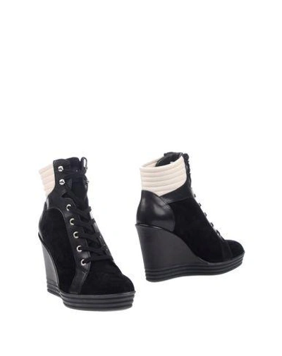Shop Hogan Rebel Woman Ankle Boots Black Size 8.5 Soft Leather
