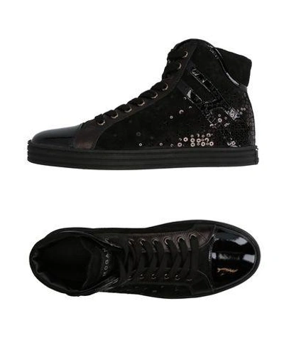 Shop Hogan Rebel Sneakers In Black