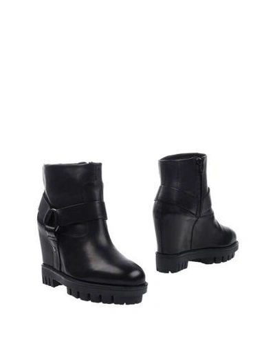 Shop Hogan Rebel Woman Ankle Boots Black Size 8.5 Calfskin