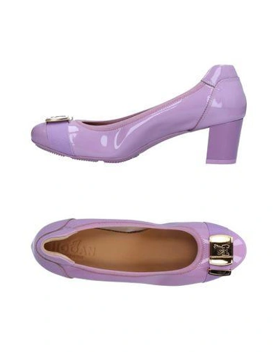 Shop Hogan Pumps In Light Purple