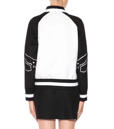 Shop Valentino Wool And Cashmere Varsity Jacket In Eero