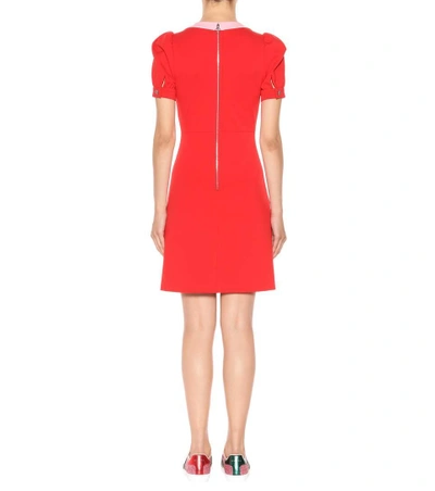 Shop Gucci Crystal-embellished Dress In Red