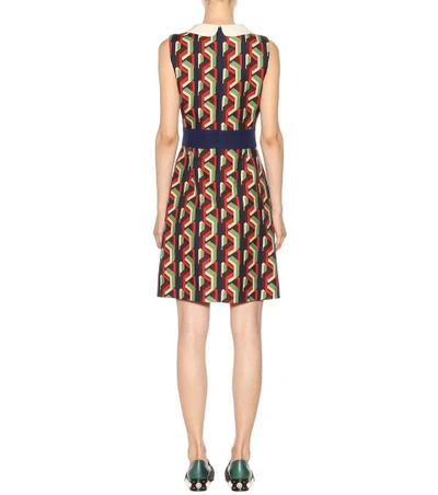 Shop Gucci Printed Sleeveless Dress In Multicoloured
