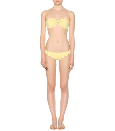 Shop Marysia Honolulu Bandeau Bikini Top In Yellow