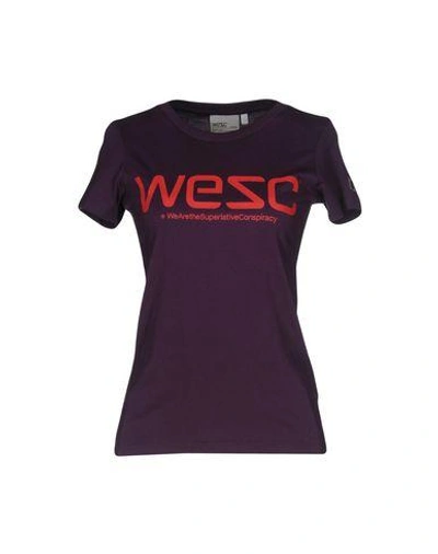 Wesc T-shirts In Dark Purple