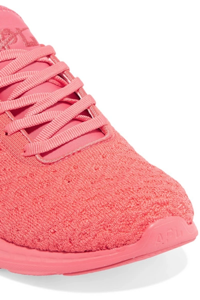 Apl Athletic Propulsion Labs Techloom Phantom 3d Mesh Sneakers In Coral