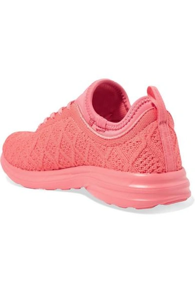 Shop Apl Athletic Propulsion Labs Techloom Phantom 3d Mesh Sneakers In Coral