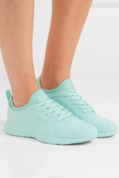 Shop Apl Athletic Propulsion Labs Techloom Phantom 3d Mesh Sneakers In Turquoise