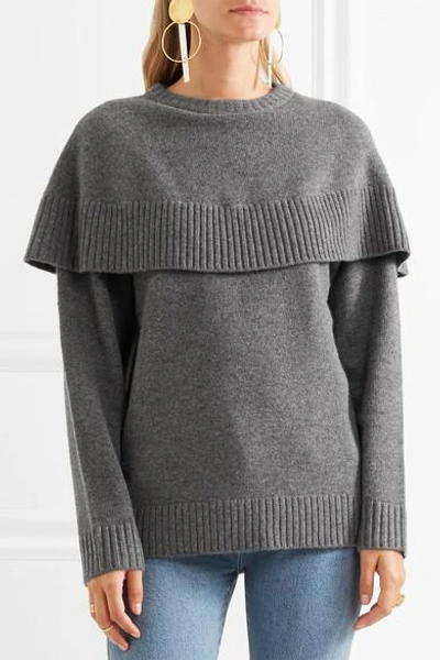Shop Chloé Oversized Layered Cashmere Sweater