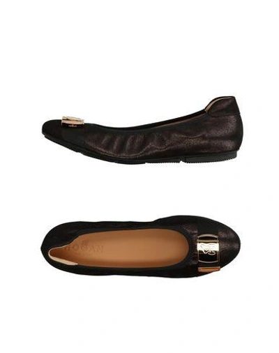 Shop Hogan Ballet Flats In Black