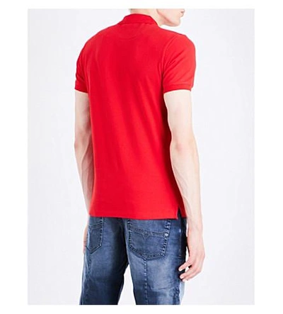 Shop Diesel T-heal Stretch-cotton Polo Shirt In Greenlake
